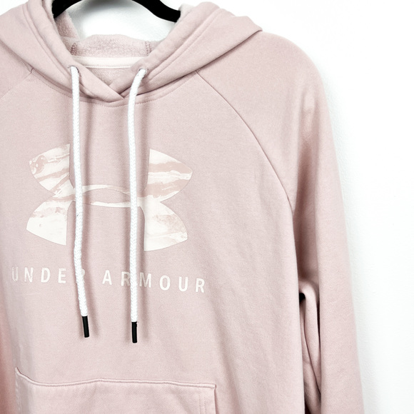 Under Armour Light Pink Hoodie with Camo Logo - Picture 5 of 8